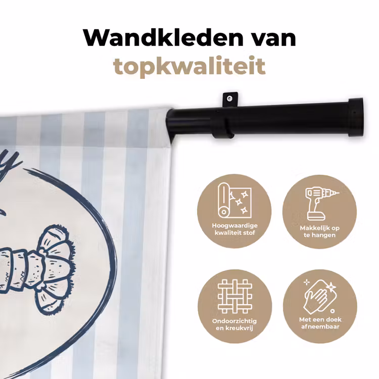 Wandkleed - Kreeft - Illustratie - Liefde - Blauw - Decoratie — 3