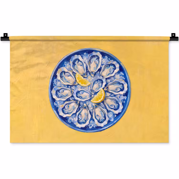 Wandkleed - Oesters - Citroen - IJs - Modern - Geel — 1