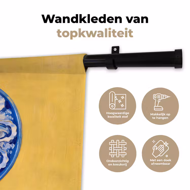 Wandkleed - Oesters - Citroen - IJs - Modern - Geel — 3