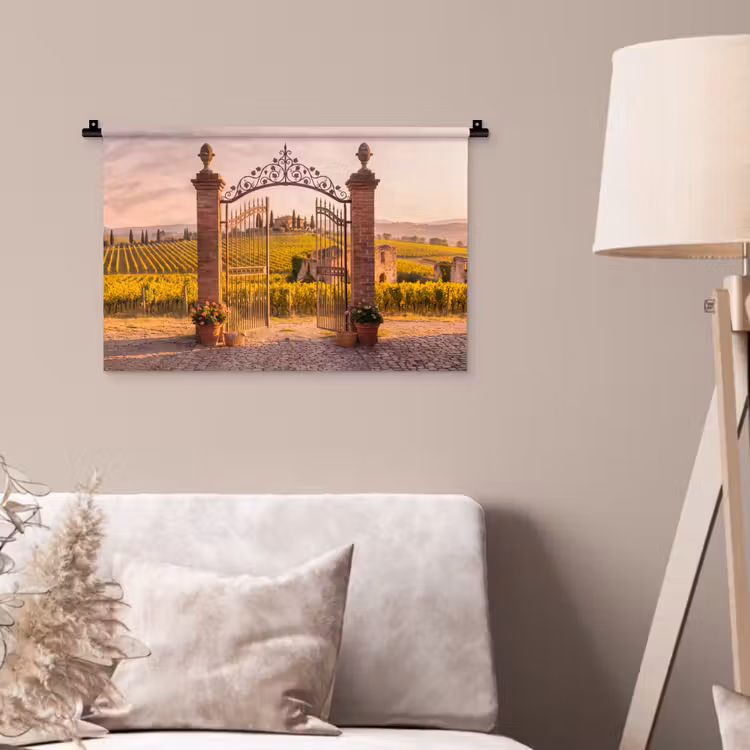 Wandkleed - Poort - Landschap - Platteland - Zonlicht - Warm — 2