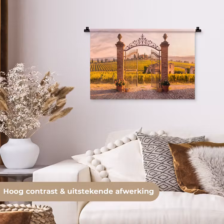 Wandkleed - Poort - Landschap - Platteland - Zonlicht - Warm — 4
