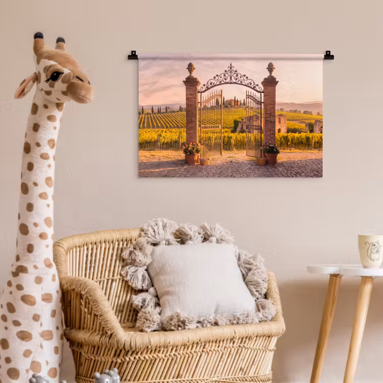Wandkleed - Poort - Landschap - Platteland - Zonlicht - Warm — 5