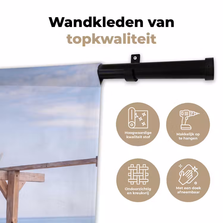 Wandkleed - Surfplank - Strand - Zomer - Blauw - Water — 3