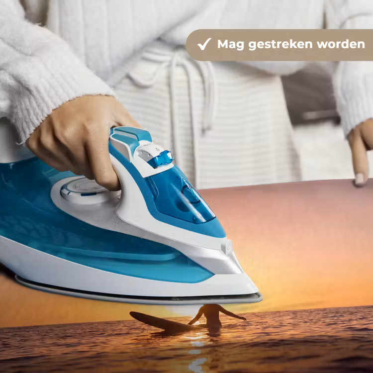Wandkleed - Persoon - Surfen - Zonsondergang - Zee - Oranje — 6