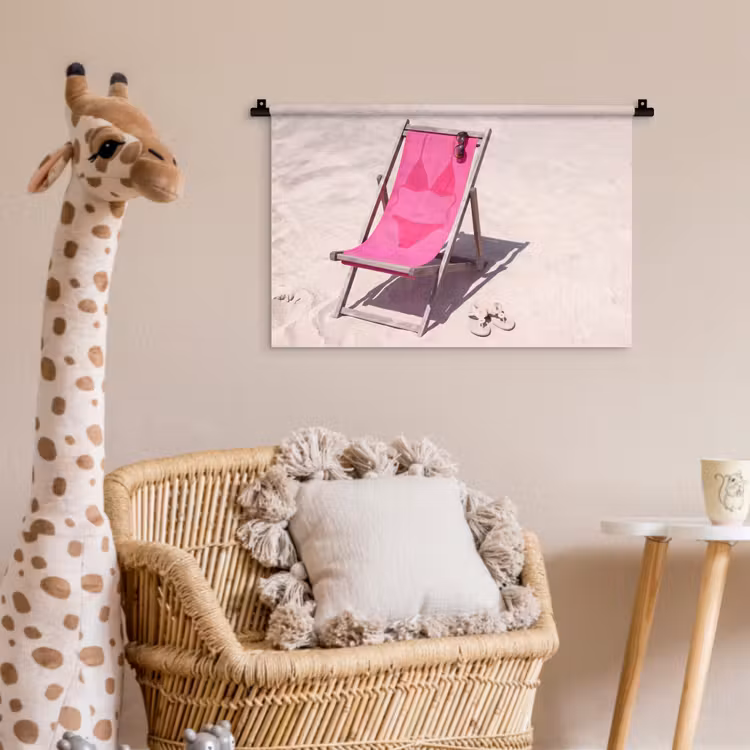 Wandkleed - Strand - Ligstoel - Badkleding - Zomer - Roze — 5
