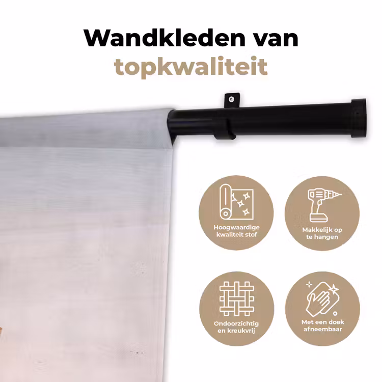 Wandkleed - Strand - Parasol - Ligstoel - Zomer - Roze — 3