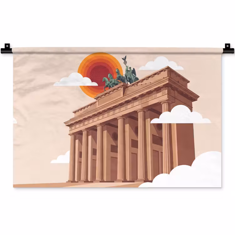 Wandkleed - Architectuur - Brandenburg - Berlijn - Zonsondergang - Historisch — 1
