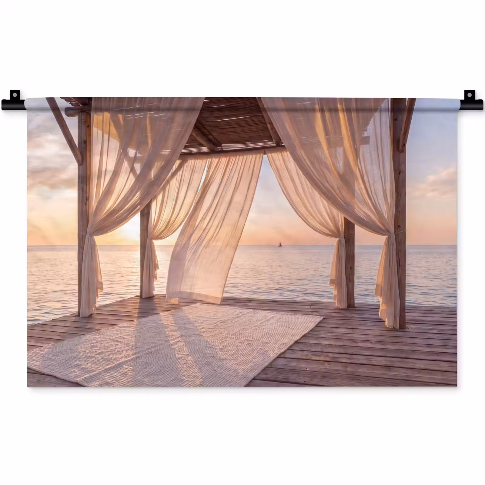 Wandkleed - Overkapping - Zee - Zonsondergang - Vakantie - Rust — 1