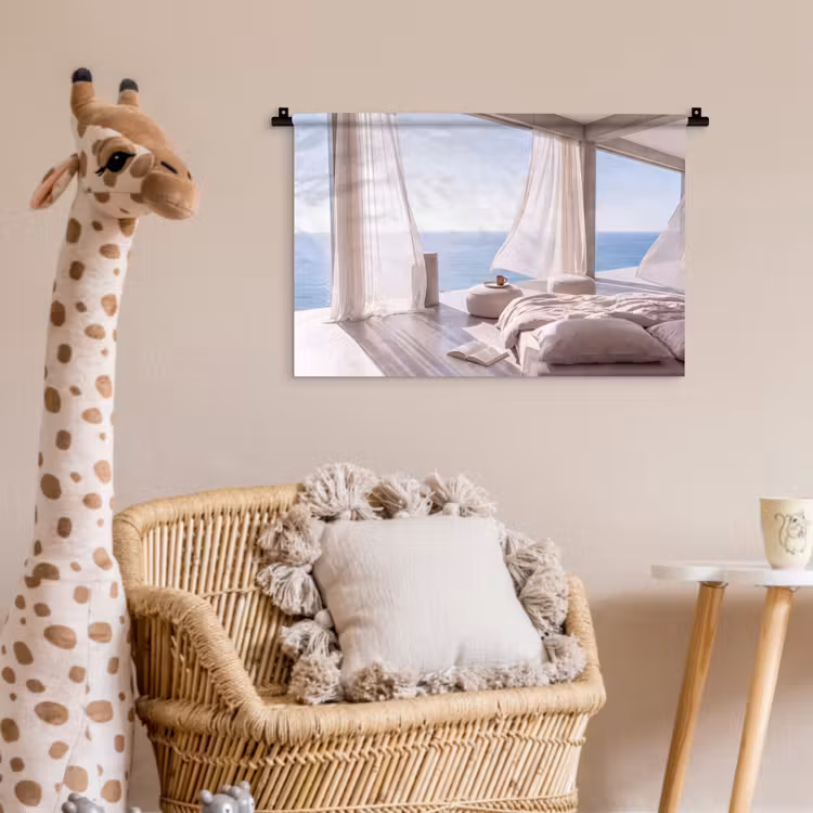 Wandkleed - Interieur - Zeezicht - Modern - Rust - Beige — 5