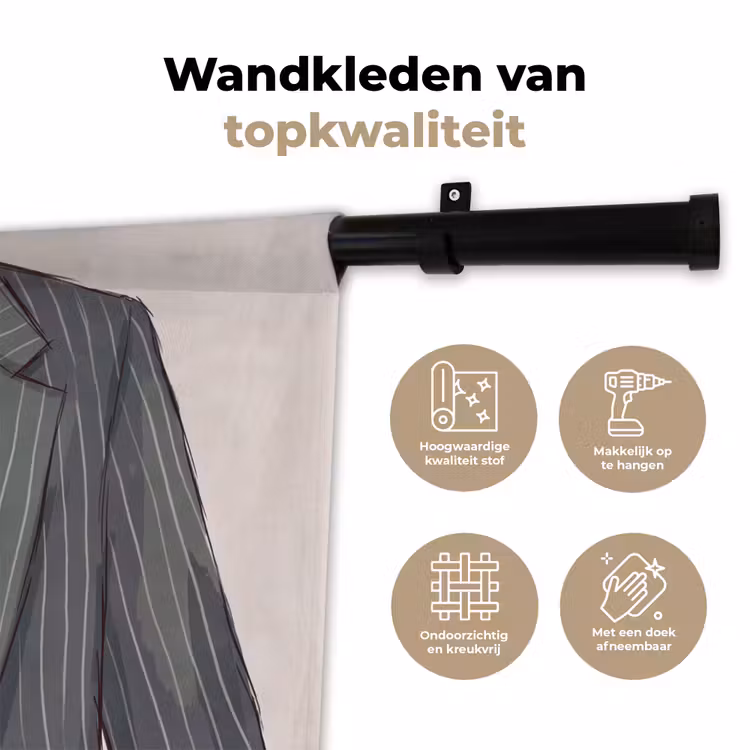 Wandkleed - Kleding - Strik - Parels - Klassiek - Mode — 3