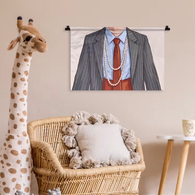 Wandkleed - Kleding - Strik - Parels - Klassiek - Mode — 5