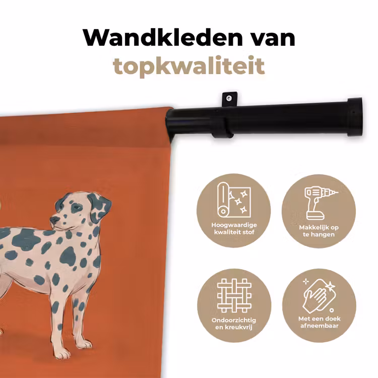 Wandkleed - Persoon - Hond - Dieren - Illustratie - Modern — 3