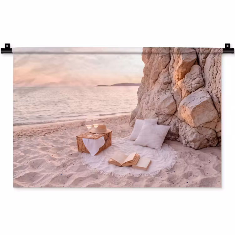 Wandkleed - Strand - Picknick - Zonsondergang - Zomer - Natuur — 1