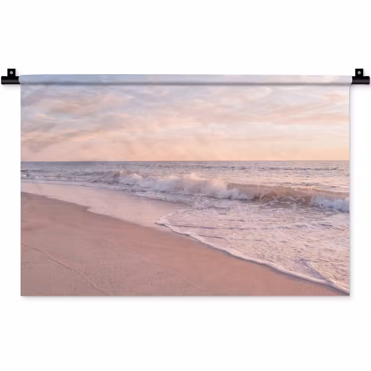 Wandkleed - Strand - Zee - Golven - Natuur - Zonsondergang — 1