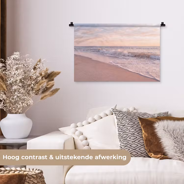 Wandkleed - Strand - Zee - Golven - Natuur - Zonsondergang — 4