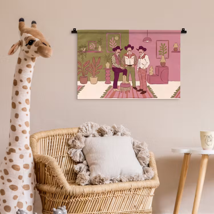 Wandkleed - Mensen - Mannen - Hoeden - Retro - Interieur — 5