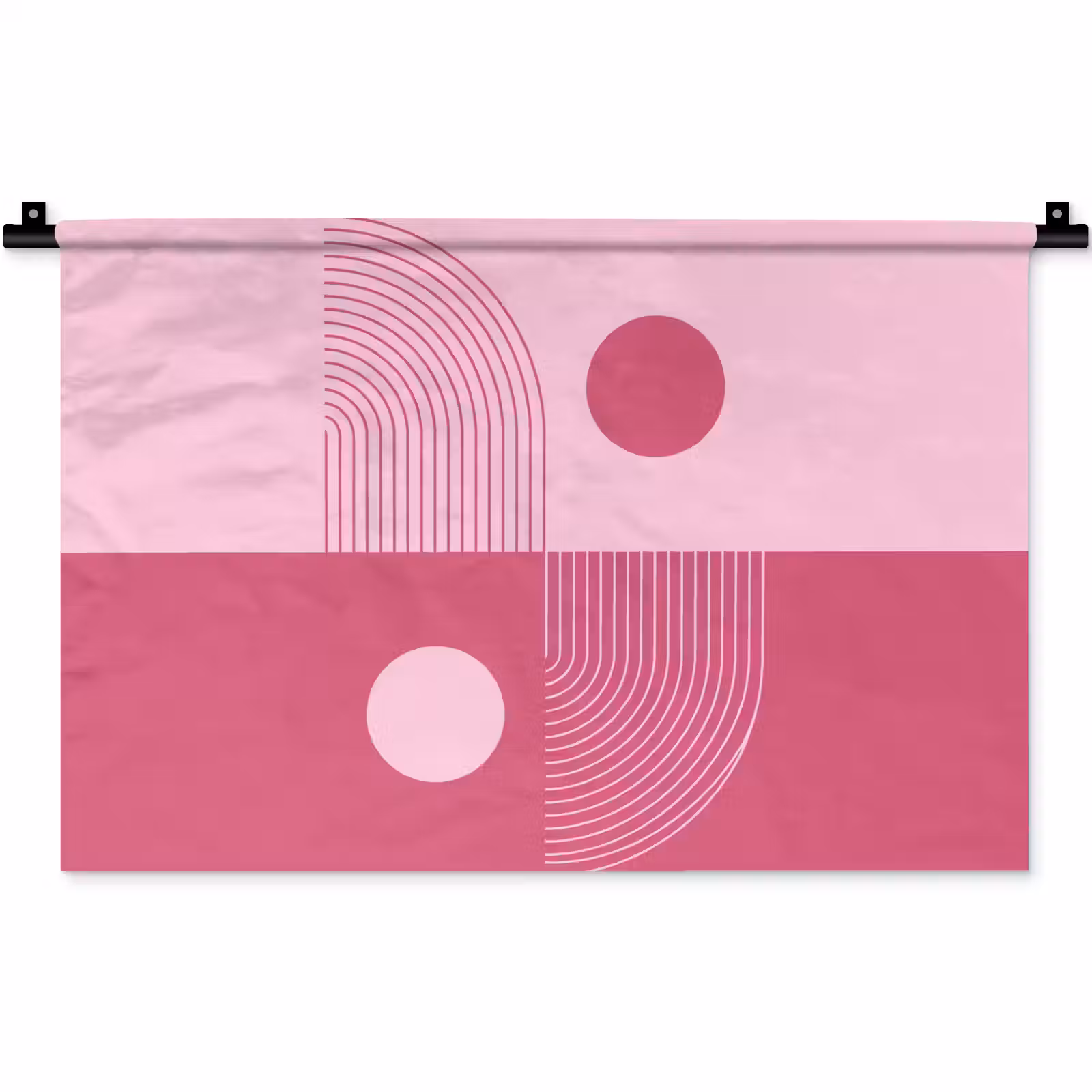 Wandkleed - Geometrie - Patroon - Abstract - Roze - Modern — 1