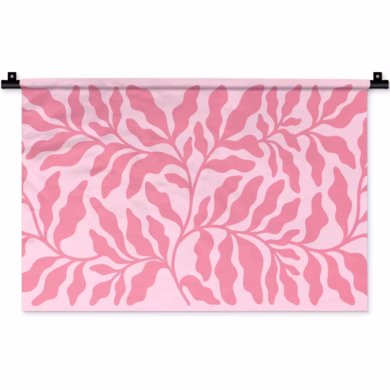 Wandkleed - Planten - Organisch - Abstract - Modern - Roze — 1