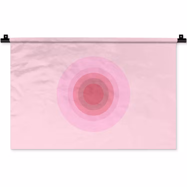 Wandkleed - Patroon - Cirkels - Abstract - Roze - Modern — 1