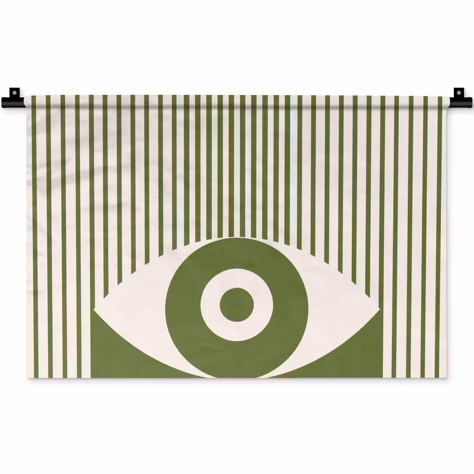 Wandkleed - Abstract - Oog - Strepen - Modern - Groen — 1