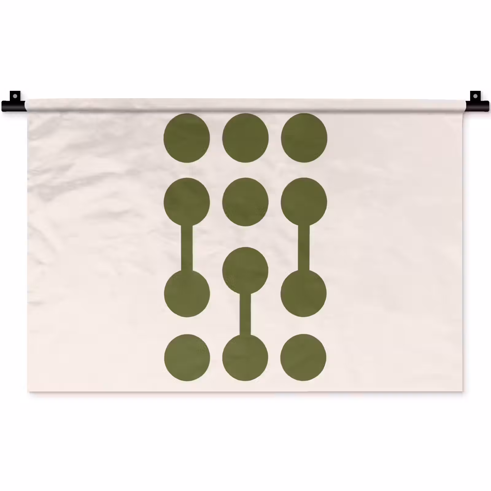 Wandkleed - Cirkels - Geometrisch - Abstract - Modern - Groen — 1