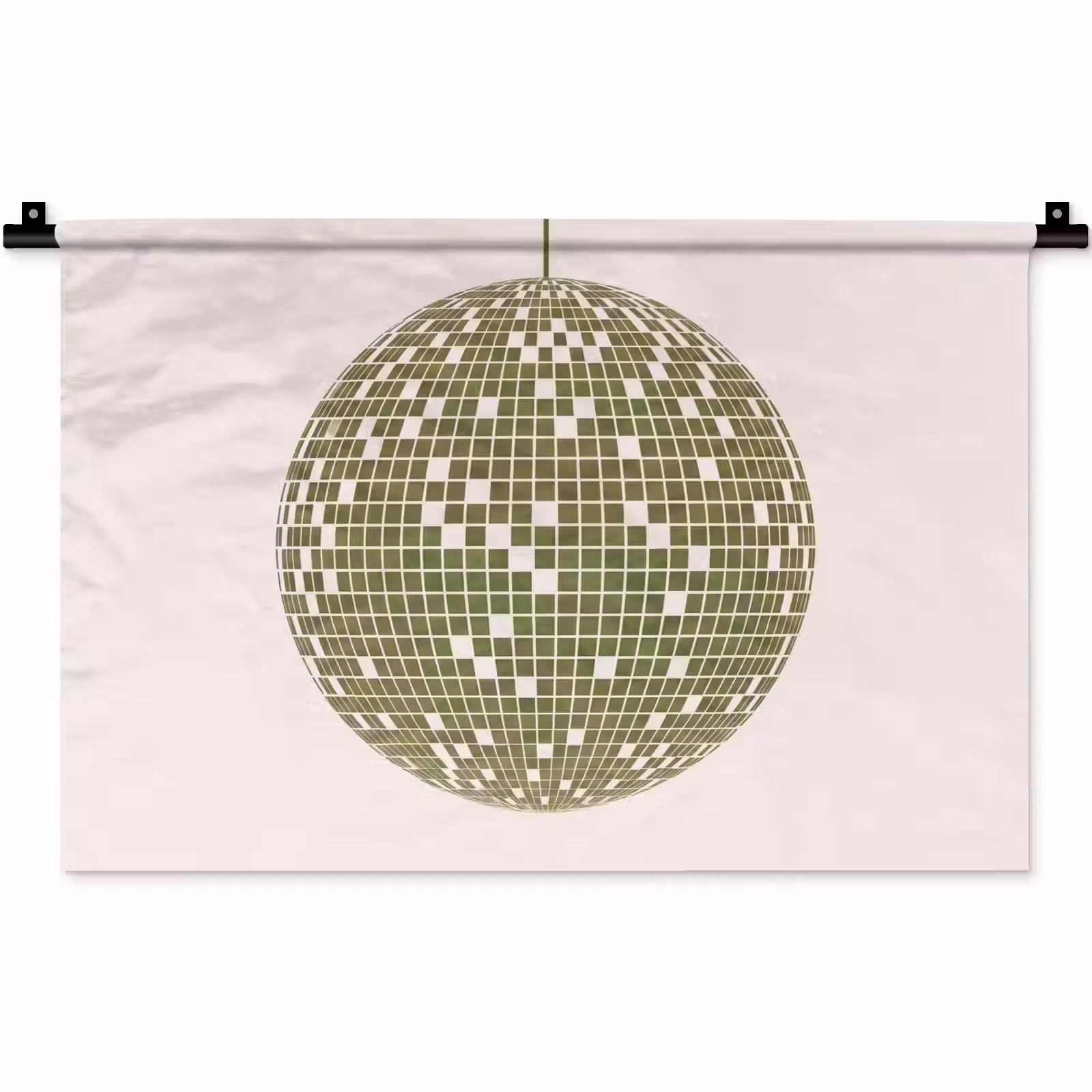 Wandkleed - Disco - Bal - Groen - Abstract - Modern — 1