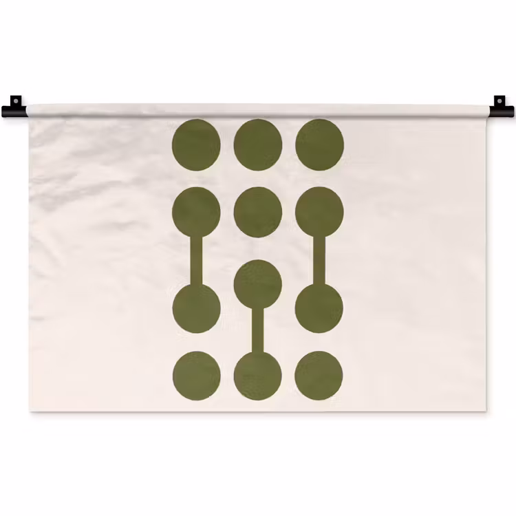 Wandkleed - Cirkels - Geometrisch - Abstract - Modern - Groen — 1