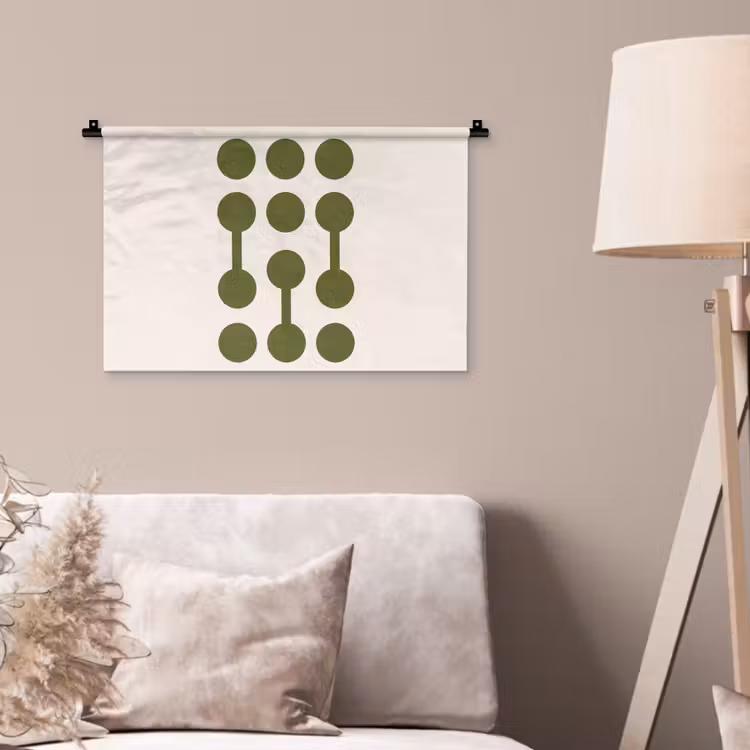 Wandkleed - Cirkels - Geometrisch - Abstract - Modern - Groen — 2