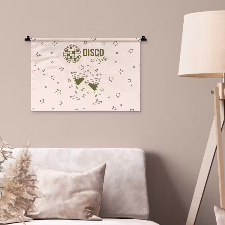 Wandkleed - Feest - Disco - Drank - Illustratie - Groen — 2