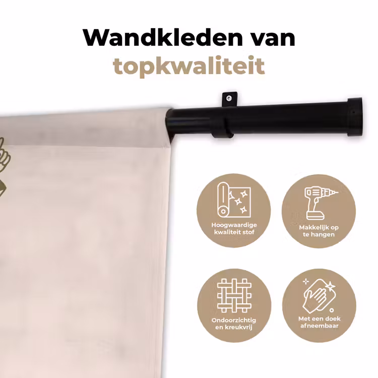 Wandkleed - Mensen - Dansend - Feest - Vintage - Groen — 3