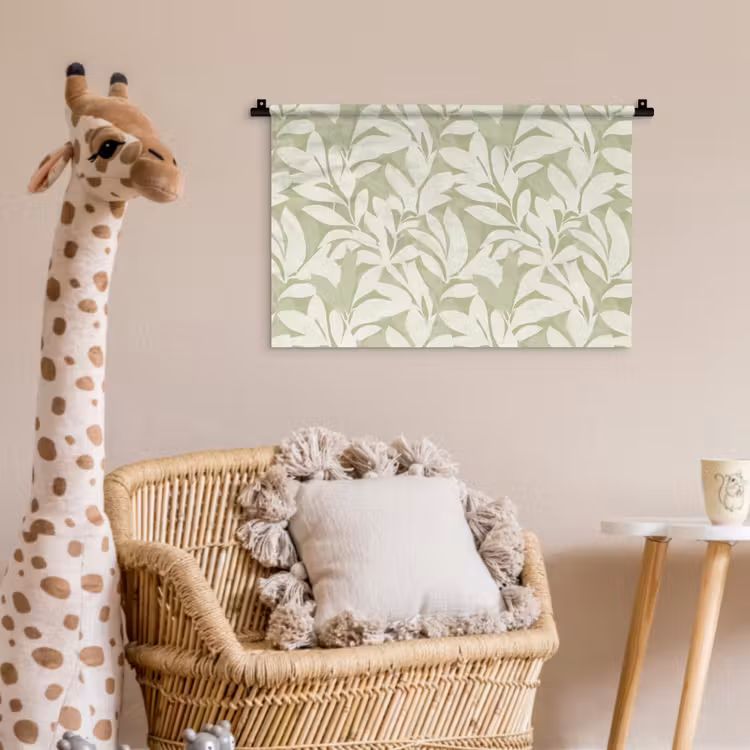 Wandkleed - Saliegroen - Botanisch - Minimalistisch - Patroon — 5