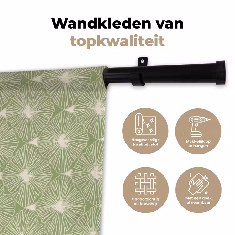 Wandkleed - Saliegroen - Botanisch - Ruiten - Organisch - Patroon — 3