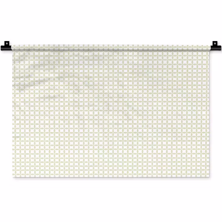 Wandkleed - Saliegroen - Geometrisch - Cirkels - Patroon — 1