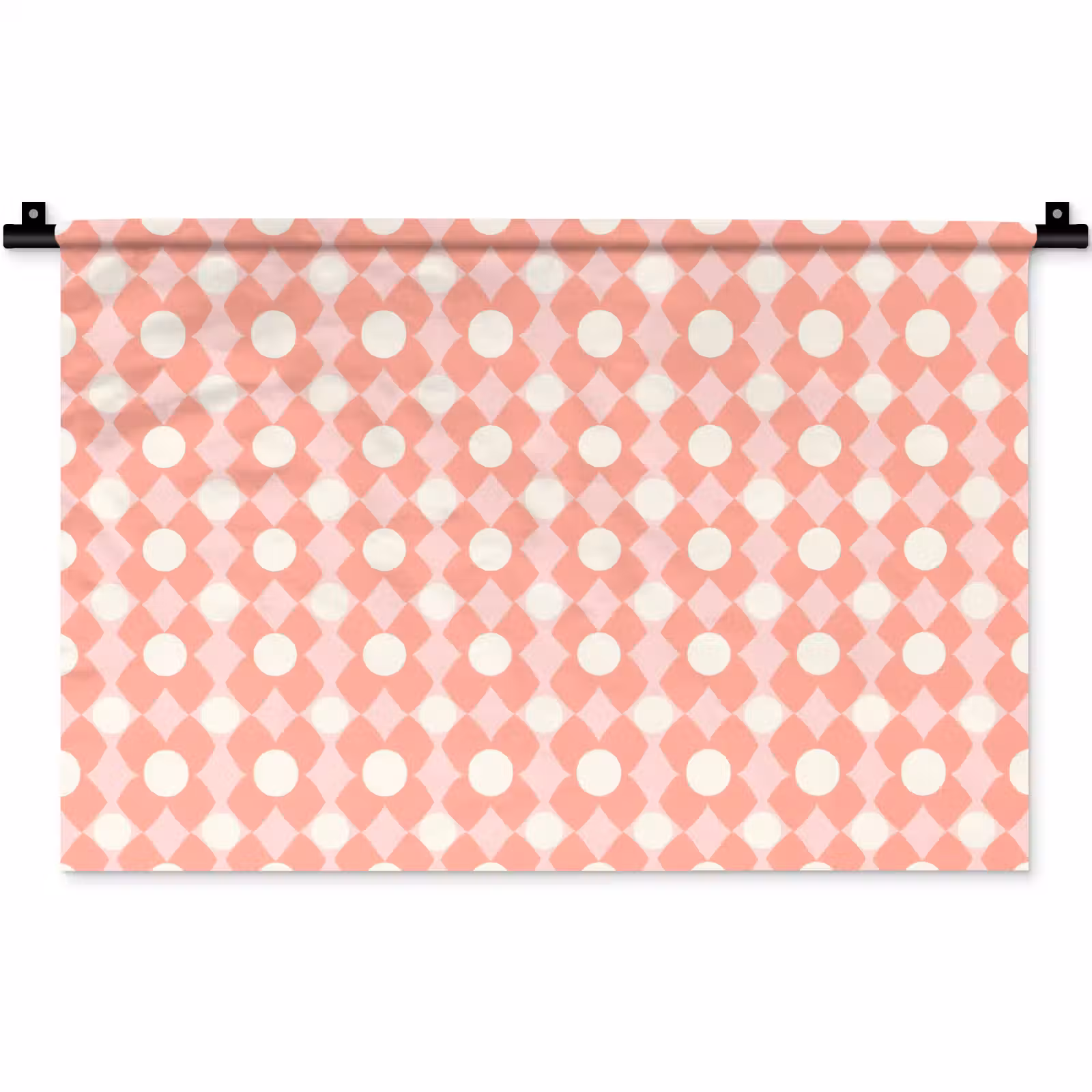Wandkleed - Koraal - Retro - Geometrisch - Patroon — 1