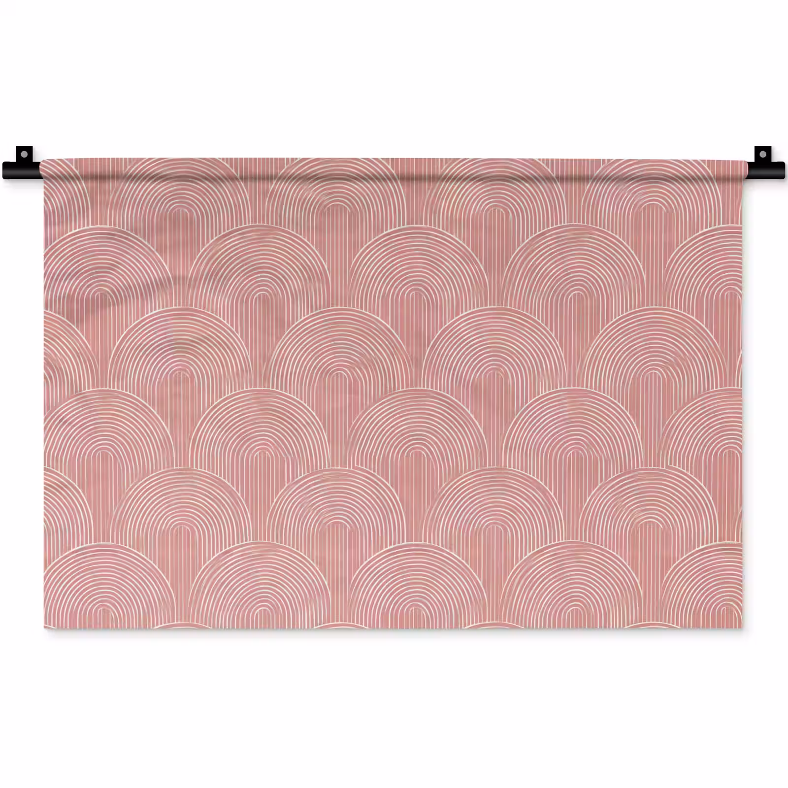 Wandkleed - Oudroze - Bogen - Deco - Lijnen — 1