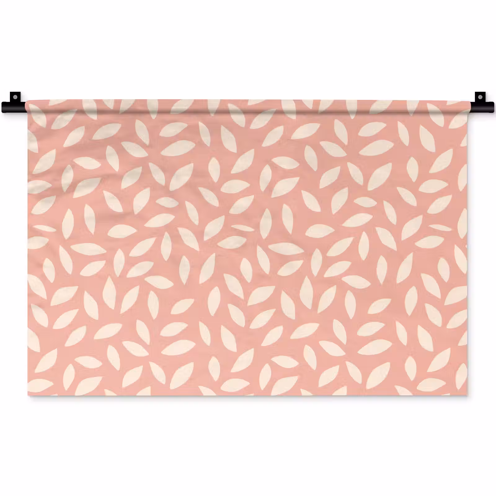 Wandkleed - Roze - Bladeren - Speels - Patroon — 1
