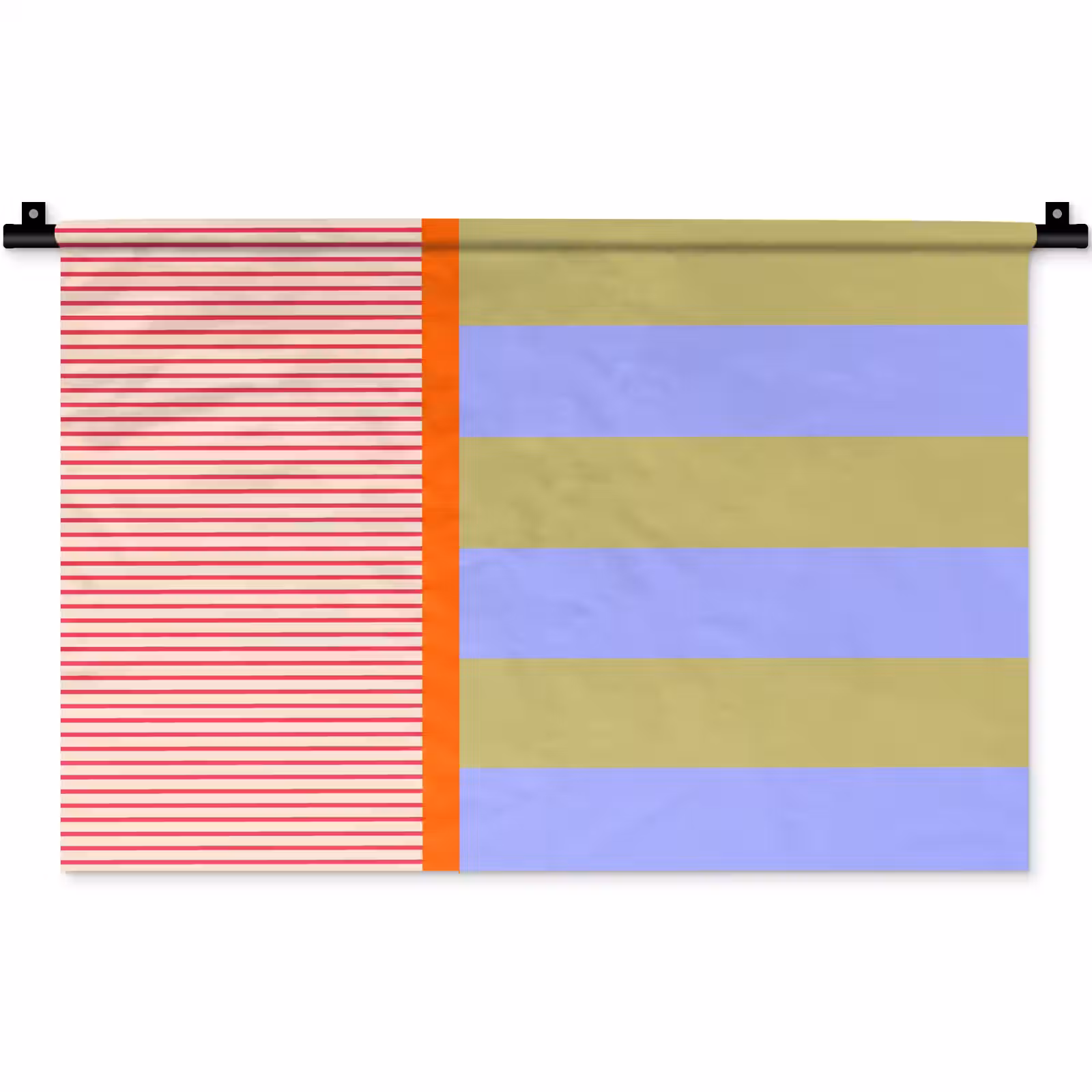 Wandkleed - Abstract - Geometrie - Strepen - Blokken - Rood — 1