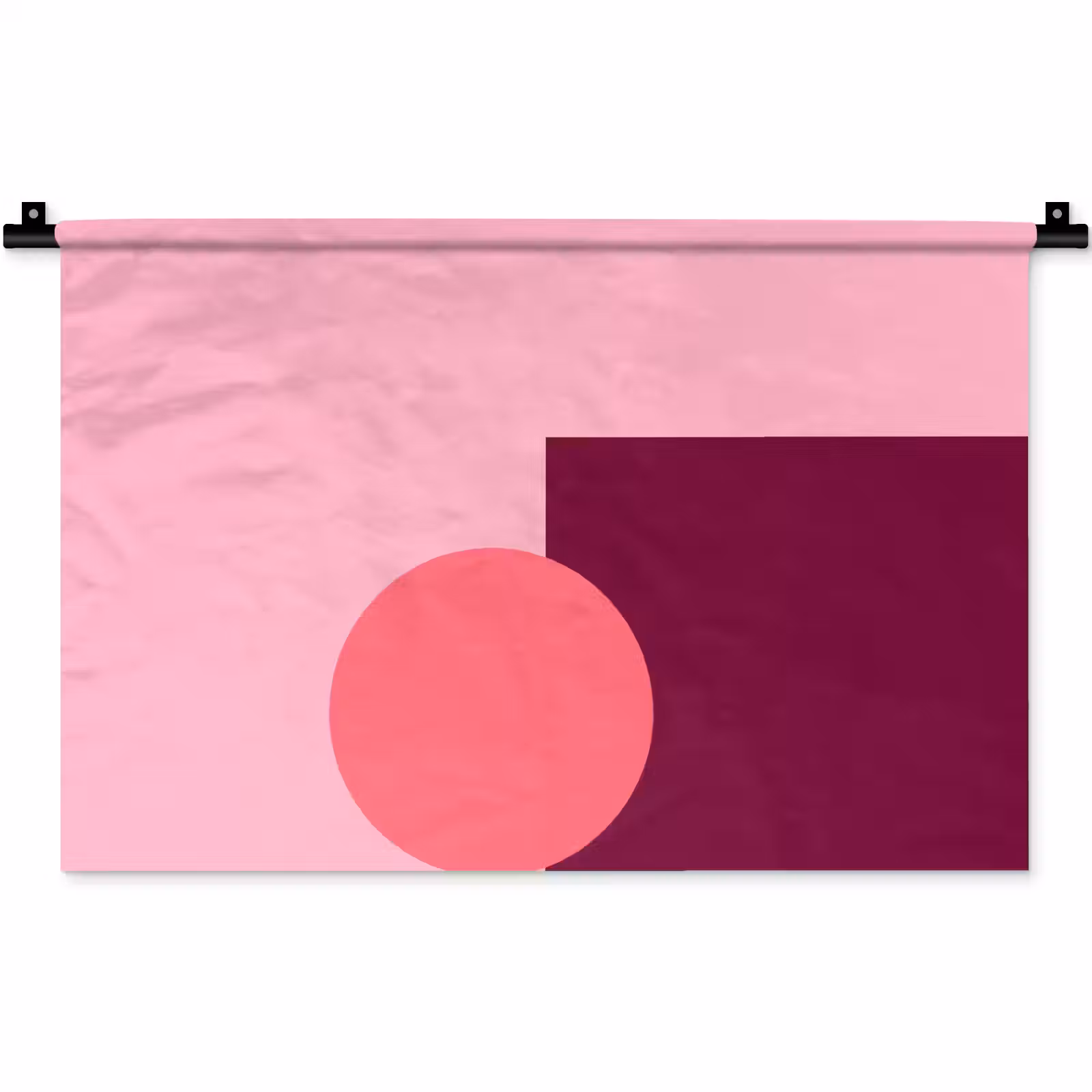 Wandkleed - Abstract - Vormen - Roze - Modern - Design — 1