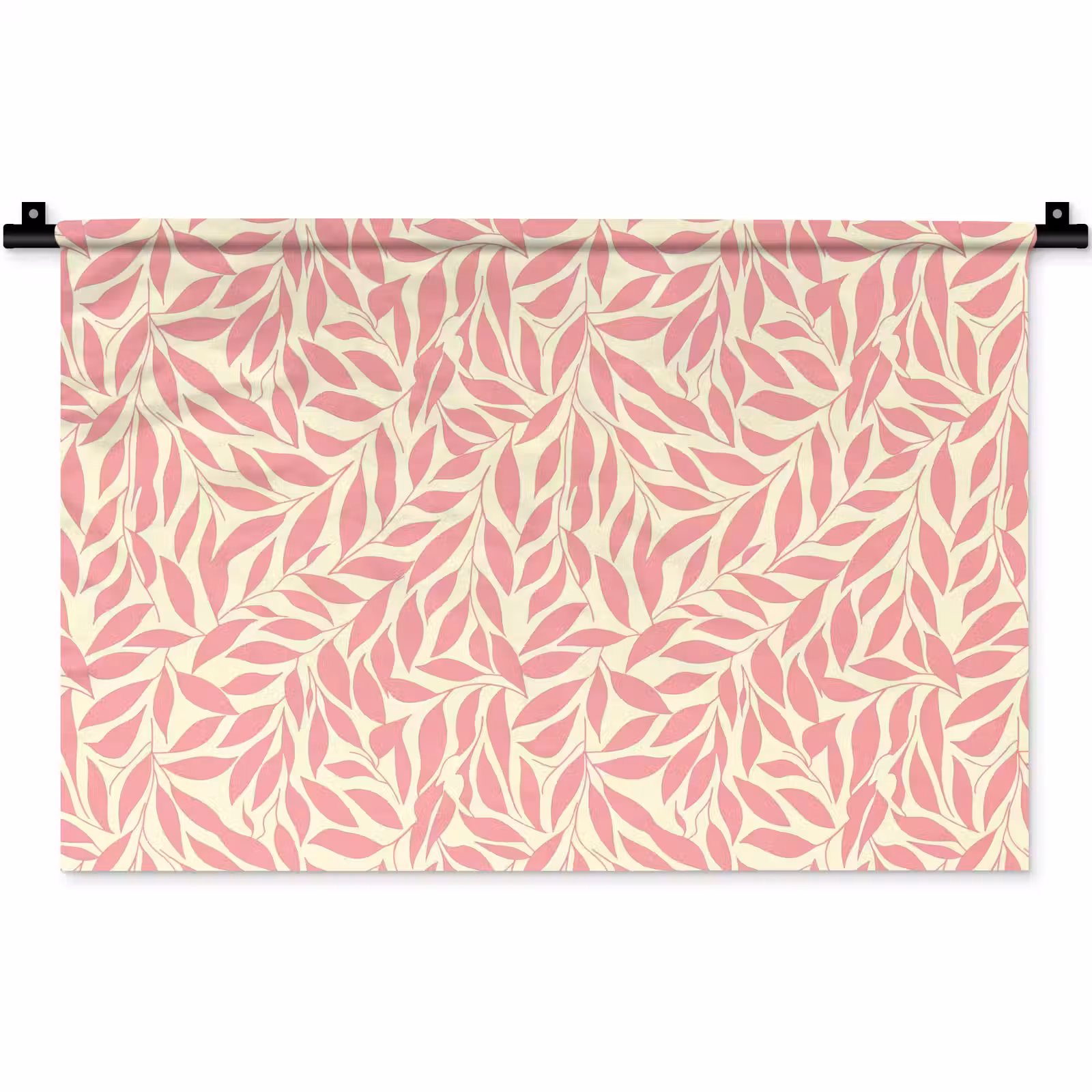 Wandkleed - Roze - Bladeren - Dynamisch - Patroon — 1