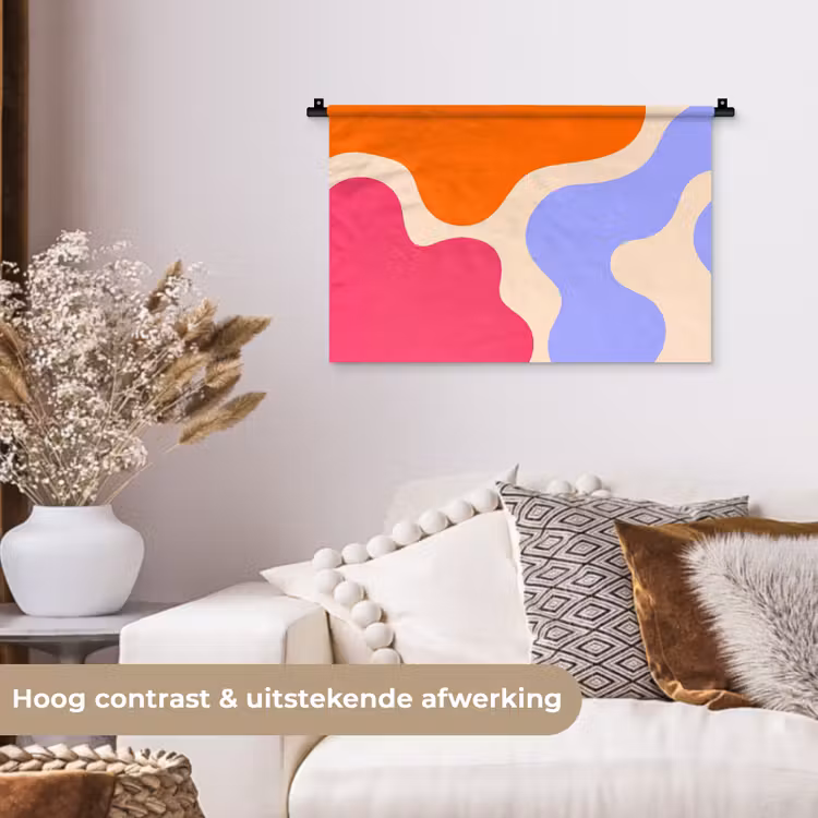 Wandkleed - Abstract - Organische vormen - Design - Modern - Kleurrijk — 4