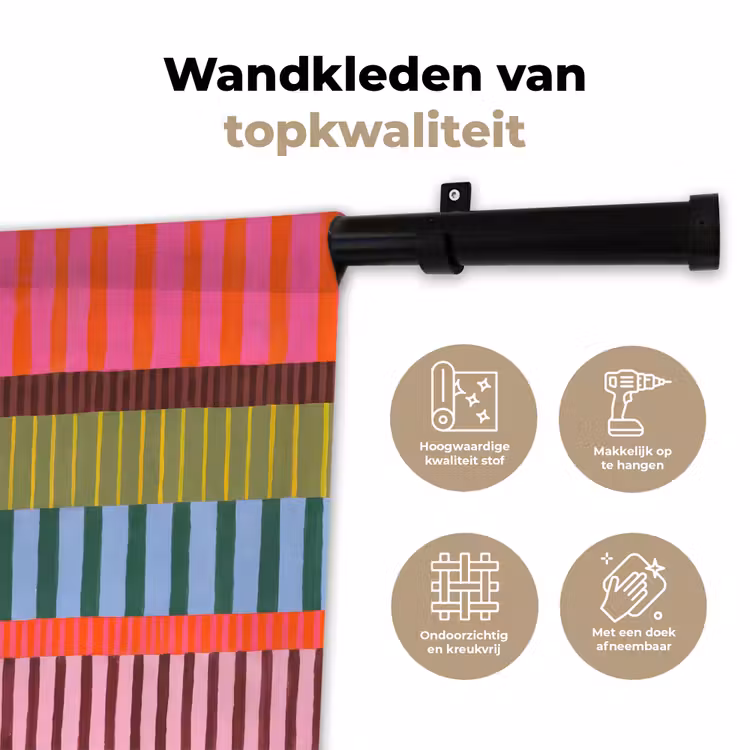 Wandkleed - Abstract - Strepen - Modern - Kleurrijk - Kunst — 3