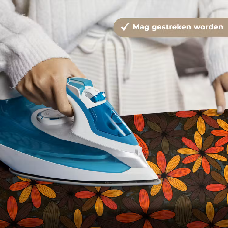 Wandkleed - Oranje - Retro - Bloemen - Herfst — 6