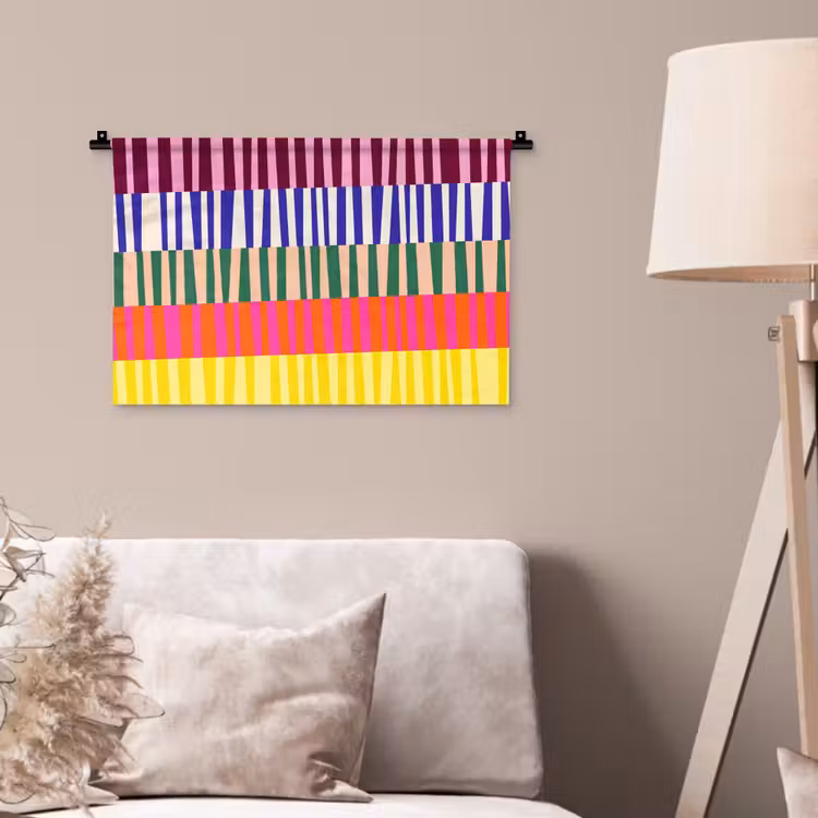 Wandkleed - Patroon - Strepen - Abstract - Modern - Kleurrijk — 2