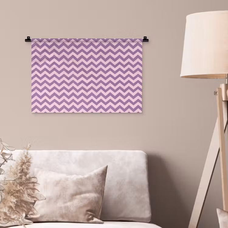 Wandkleed - Paars - Roze - Geometrisch - Chevron - Zigzag - Patroon — 2
