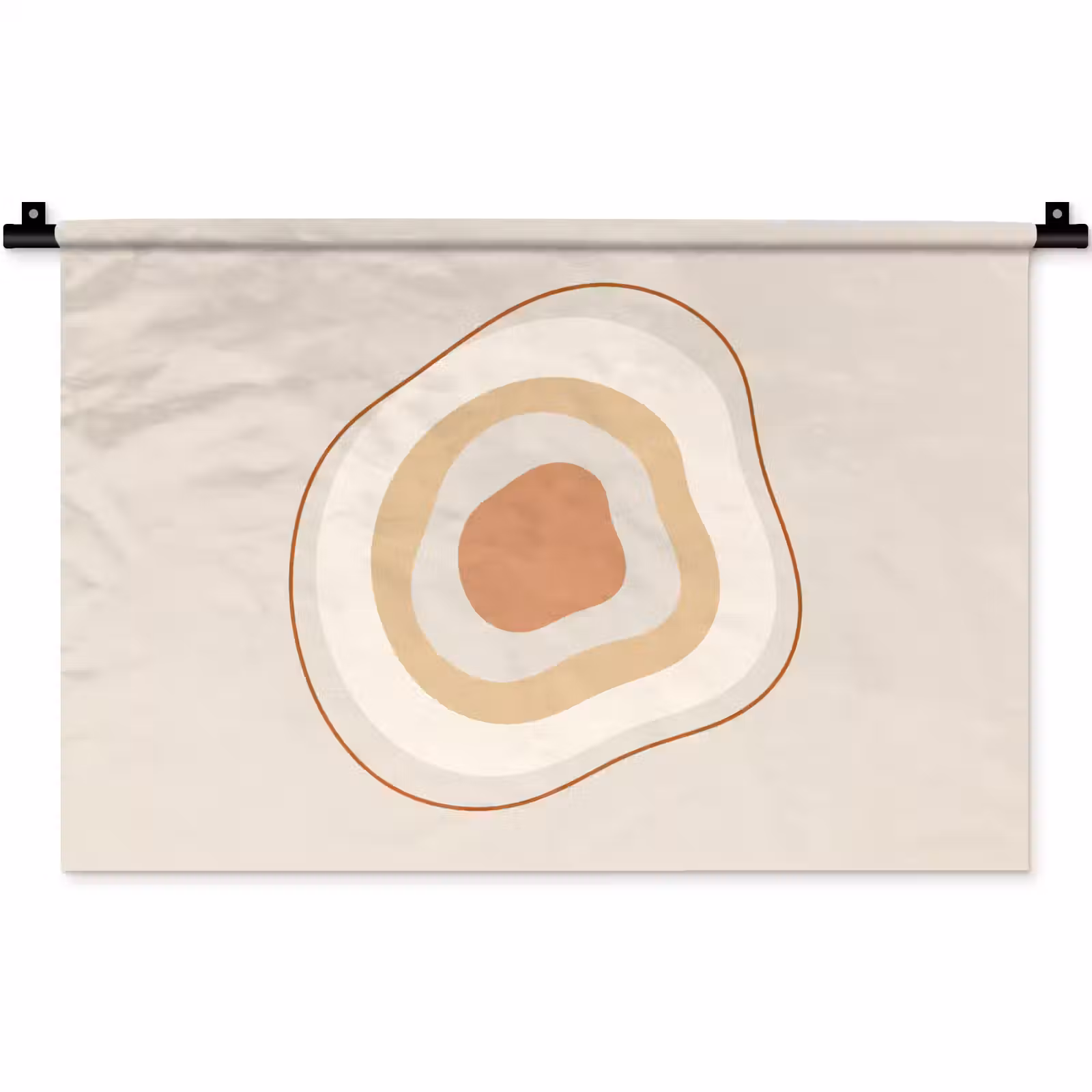Wandkleed - Abstract - Organisch - Modern - Beige - Kunst — 1
