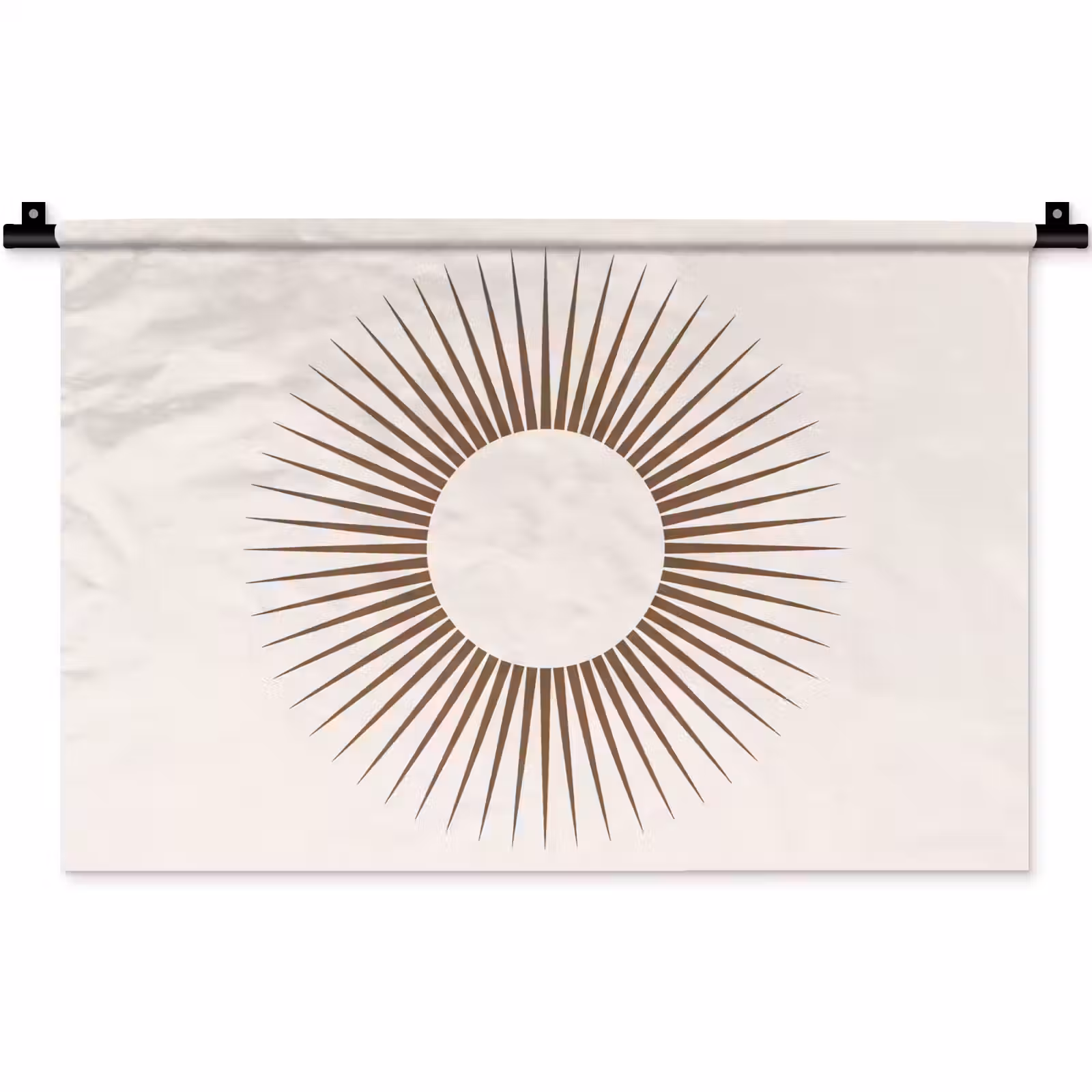 Wandkleed - Abstract - Zon - Symbool - Modern - Beige — 1
