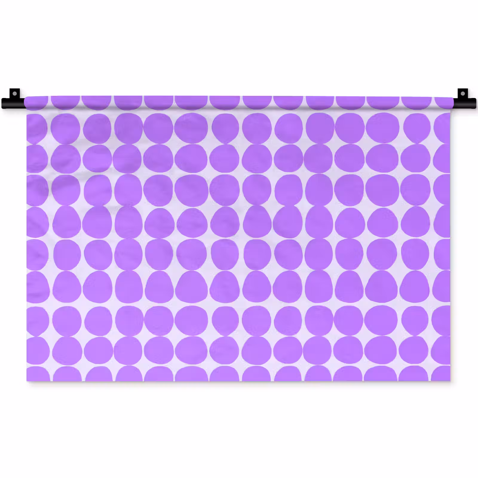 Wandkleed - Paars - Geometrisch - Stippen - Polka Dot - Patroon — 1
