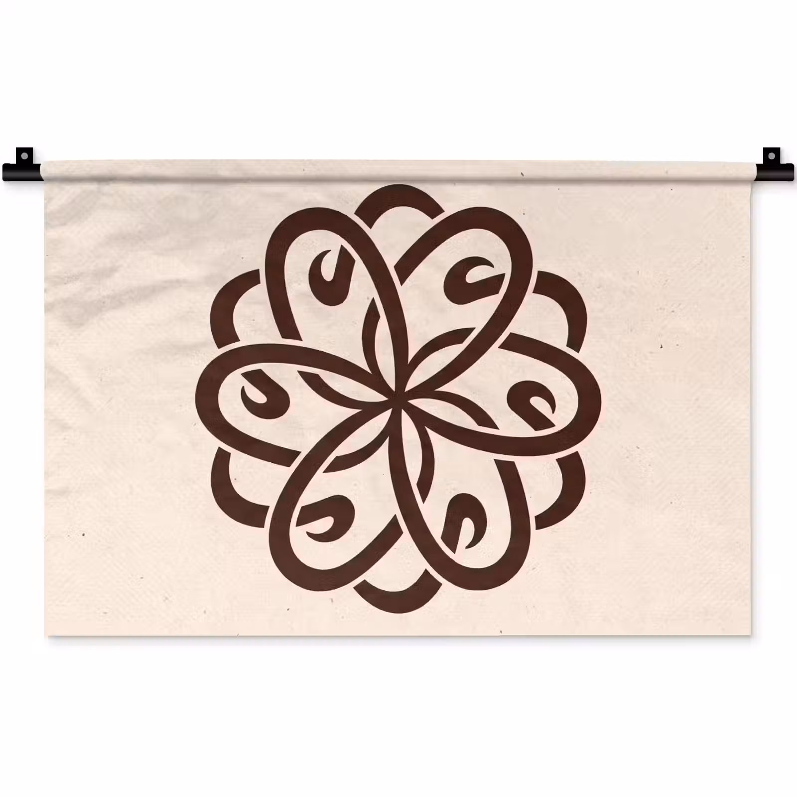 Wandkleed - Patroon - Knoop - Abstract - Modern - Bruin — 1