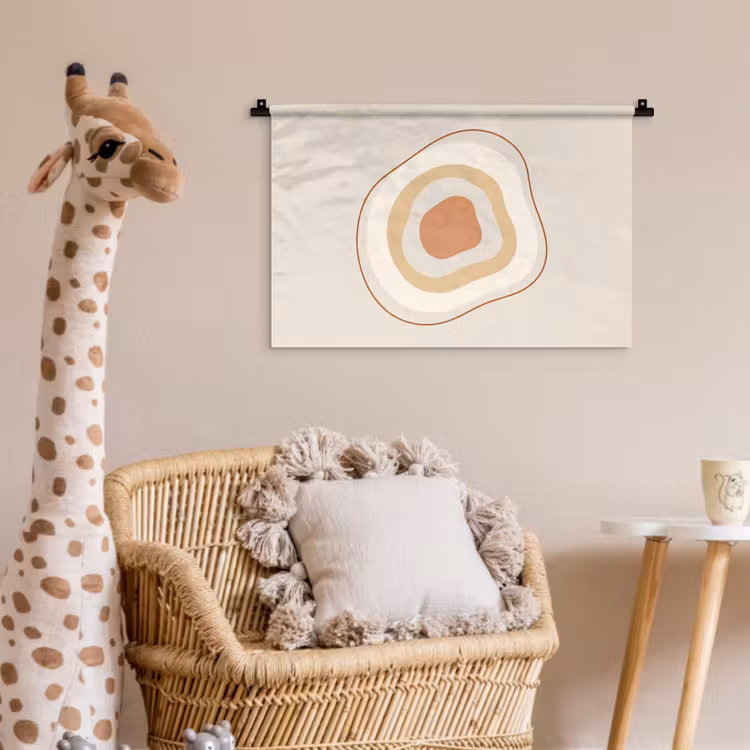 Wandkleed - Abstract - Organisch - Modern - Beige - Kunst — 5