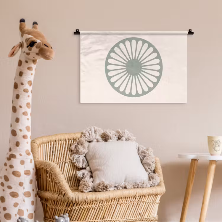 Wandkleed - Abstract - Patroon - Radiaal - Modern - Groen — 5